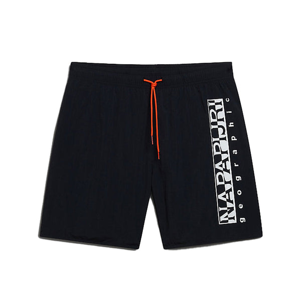 Napapijri V Box Swim Shorts - Black-SPIRALSEVEN DESIGNER MENSWEAR UK