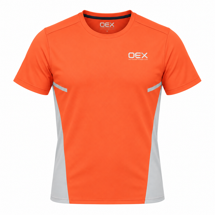 OEX Flash 2.0 T-Shirt Coral/Light Grey