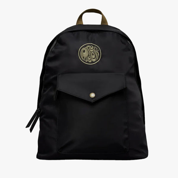 Pretty Green Openshaw Nylon Zip Backpack Bag - Black-One Size-SPIRALSEVEN DESIGNER MENSWEAR UK