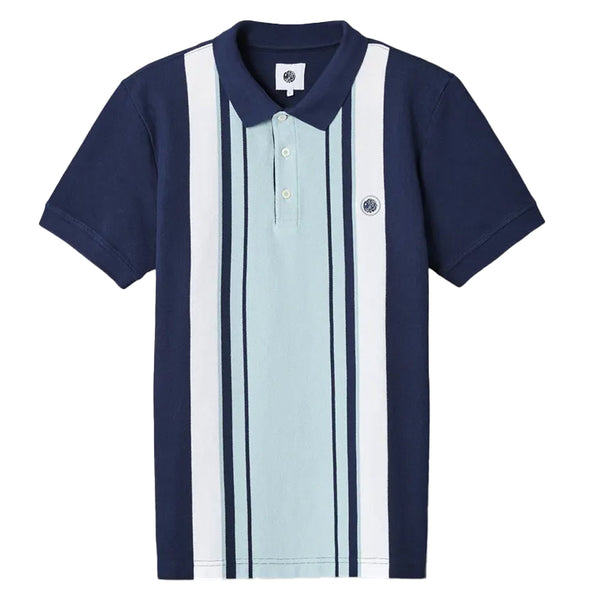 Pretty Green Prestleigh Stripe Polo Shirt - Navy-SPIRALSEVEN DESIGNER MENSWEAR UK