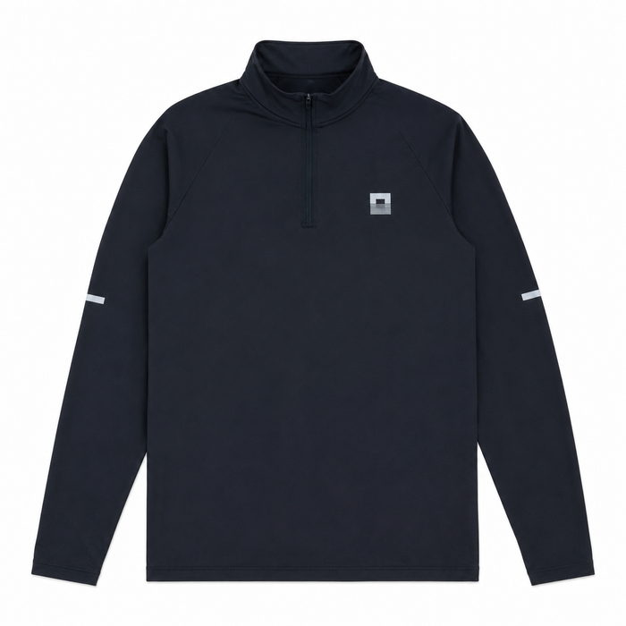 REFLECT Core ID Quarter Zip Track Top Black