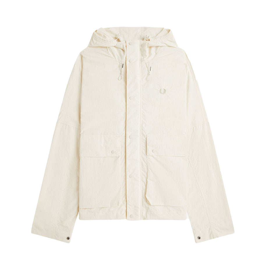 Fred Perry Cropped Ripstop Parka Ecru