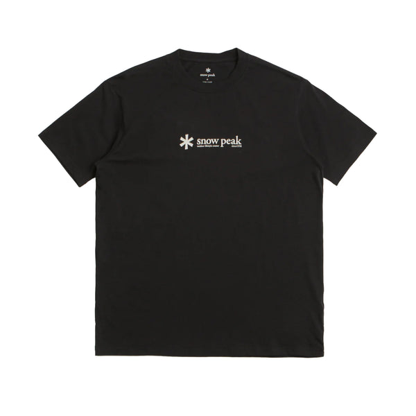 Snow Peak Soft Cotton Logo Short Sleeve T-Shirt Black