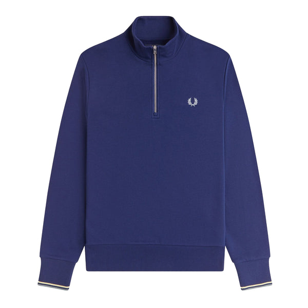 Fred Perry Half Zip Sweatshirt French Navy/Champion's Gold/Stockport Blue