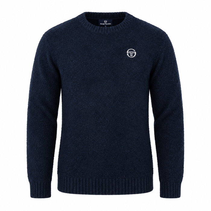 Sergio Tacchini Caputo Crew Neck Knitted Jumper Maritime Blue