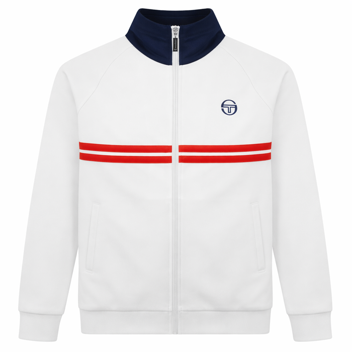 Sergio Tacchini Dallas Track Top Jacket White/Maritime Blue/Adrenaline Rush