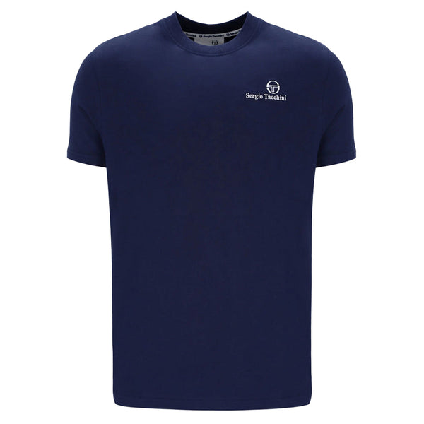 Sergio Tacchini Felton T-Shirt - Maritime Blue-SPIRALSEVEN DESIGNER MENSWEAR UK
