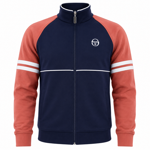 Sergio Tacchini Orion Track Top Jacket Maritime Blue/Light Mahogany/White