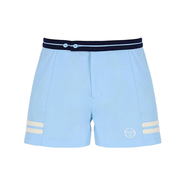 Sergio Tacchini Supermac Tennis Shorts - Clear Sky/Pearled Ivory-SPIRALSEVEN DESIGNER MENSWEAR UK