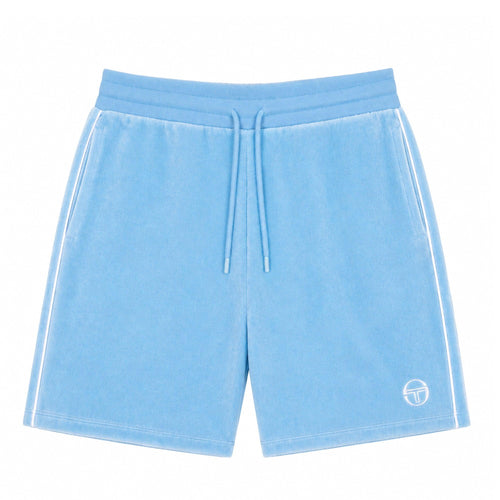 Sergio Tacchini Tasso Velour Shorts Baltic Sea/White