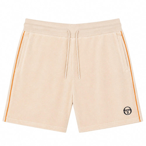 Sergio Tacchini Tasso Velour Shorts Sandshell/Orange Pepper