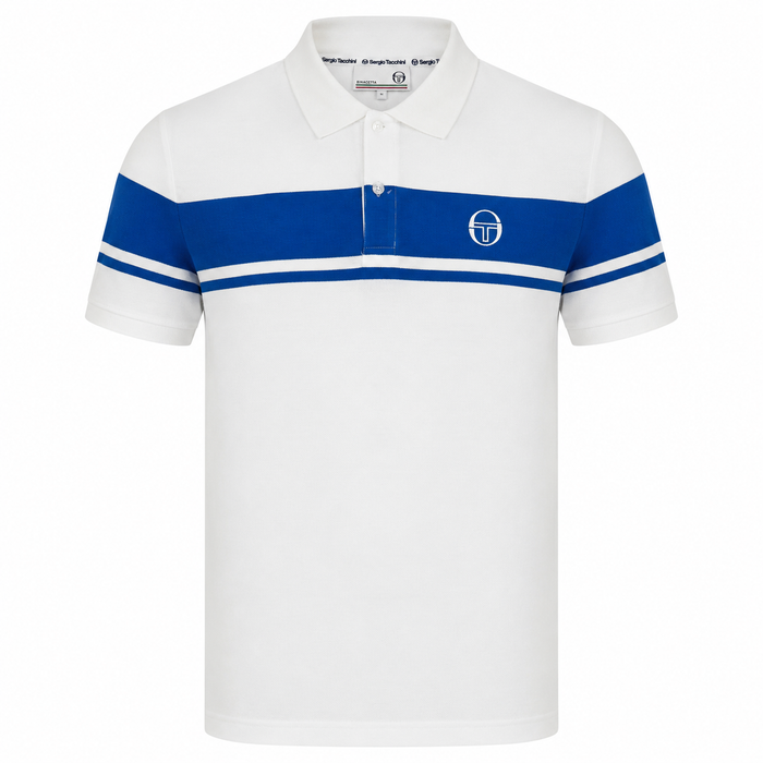 Sergio Tacchini Young Line Polo Shirt White/Princess Blue