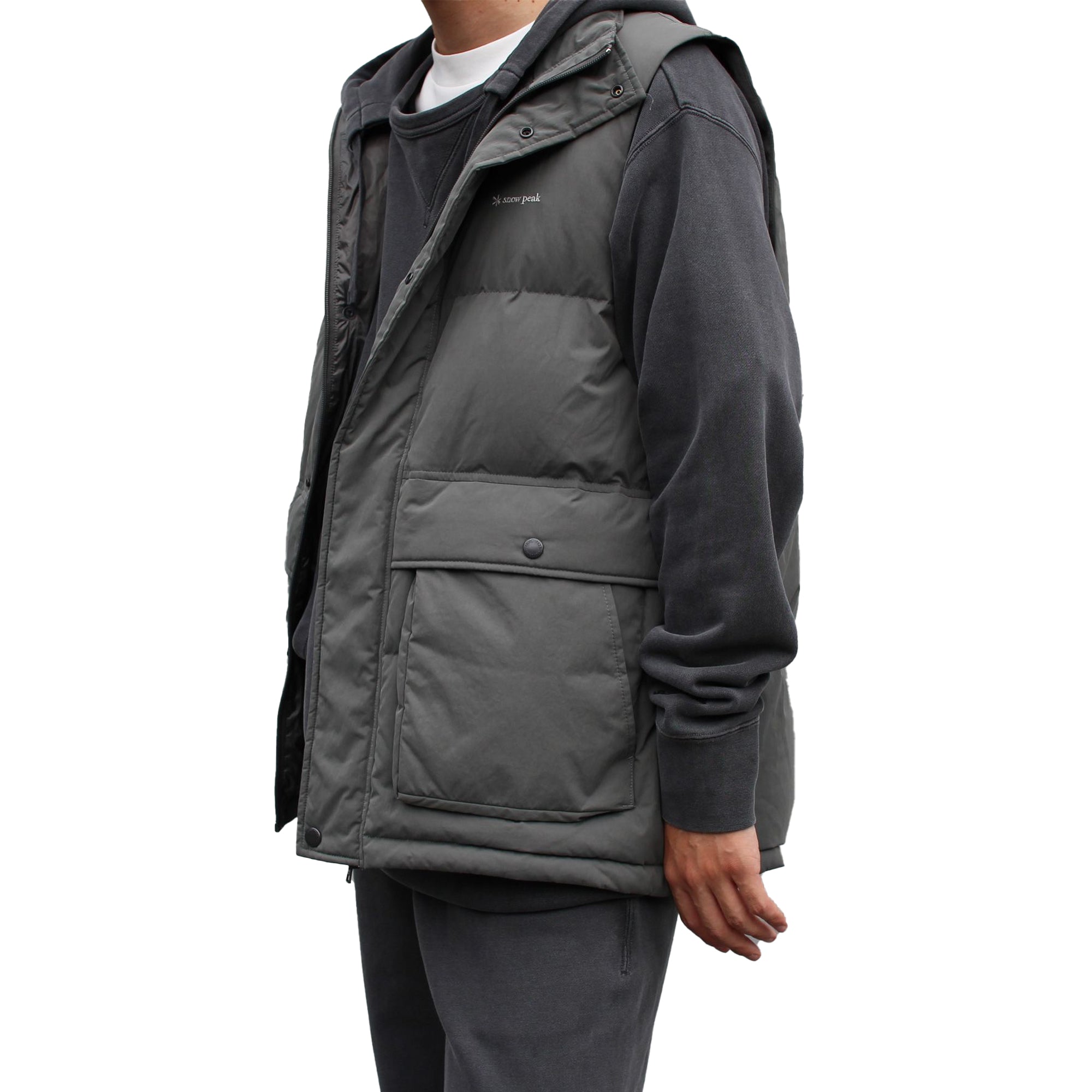 Snow Peak Everyday Down Vest Gilet Charcoal – Spiral Seven