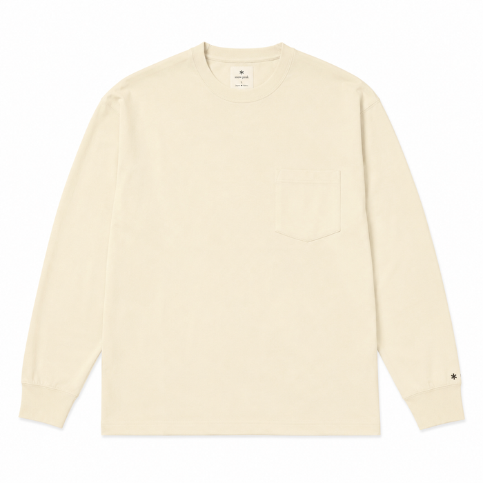Snow Peak Recycled Cotton Heavy Long Sleeve T-Shirt Ecru