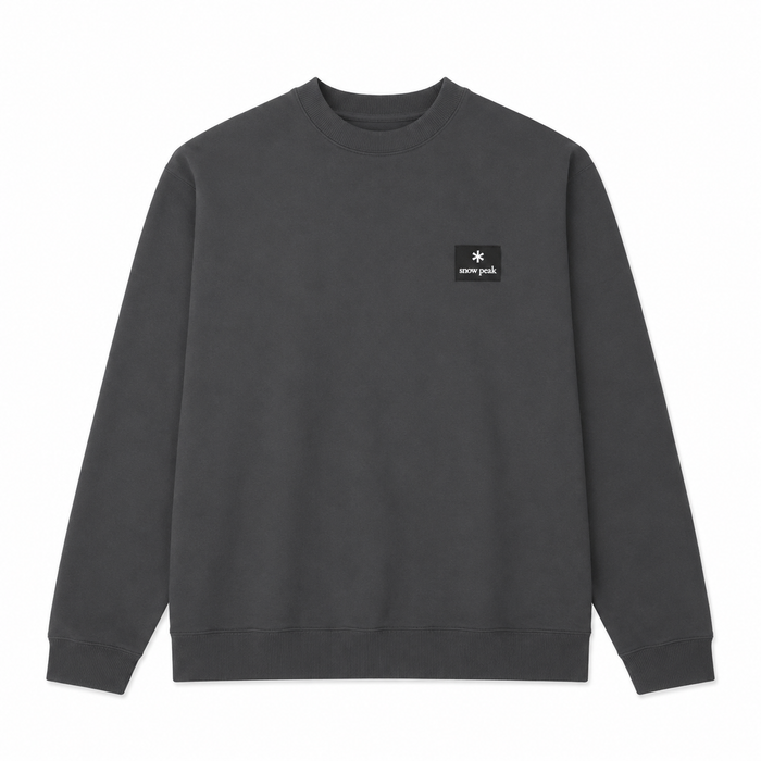 Snow Peak Square Logo Sweatshirt Charcoal