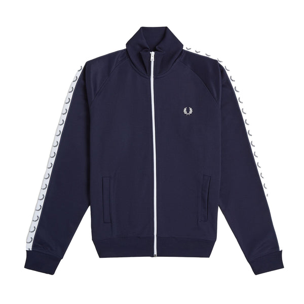Fred Perry Taped Track Top Jacket Carbon Blue