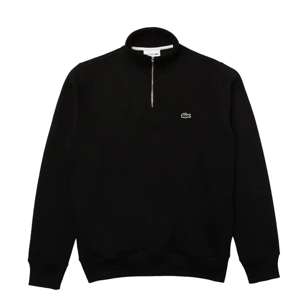 Lacoste Zip-Up High Neck Interlock Sweatshirt Black