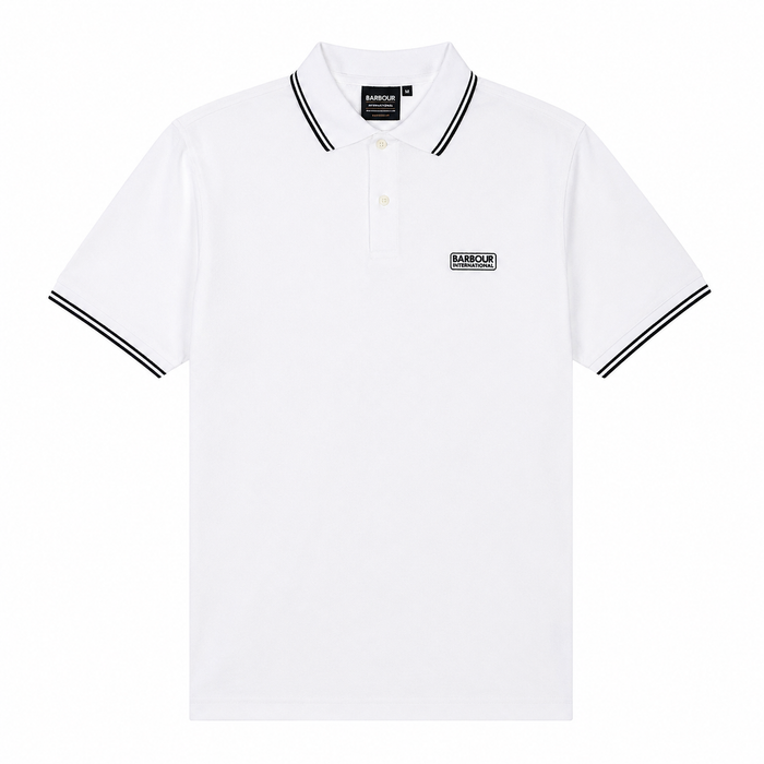 Barbour International Evan Tipped Polo Shirt White