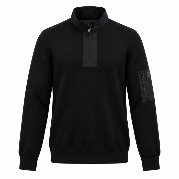 Barbour International Inline Half Zip Sweatshirt Black