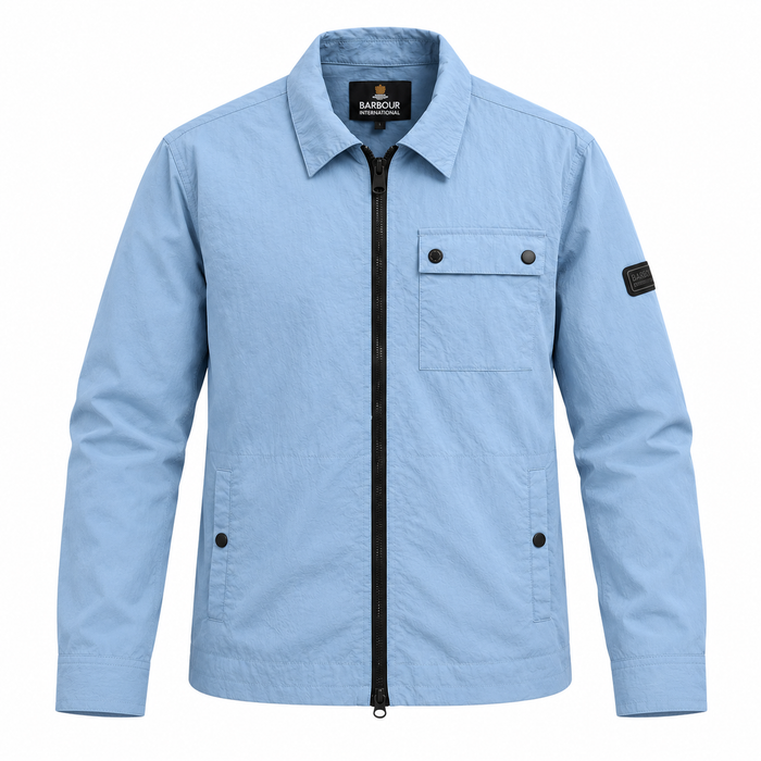 Barbour International Inline Overshirt Powder Blue