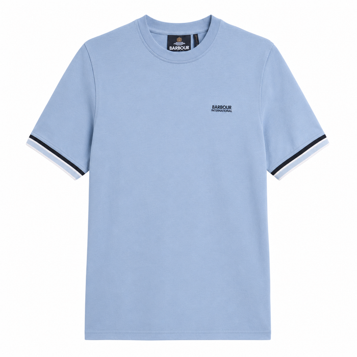 Barbour International Newport Tipped T-Shirt Powder Blue