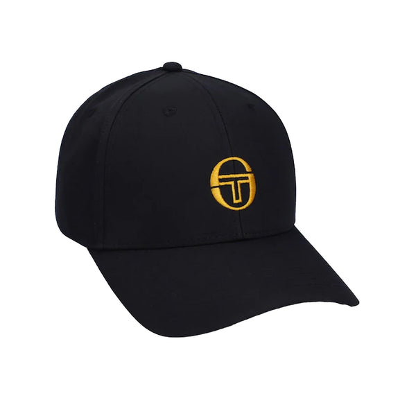 Sergio Tacchini Marz Classic 6 Panel Strapback Cap Black/Old Gold