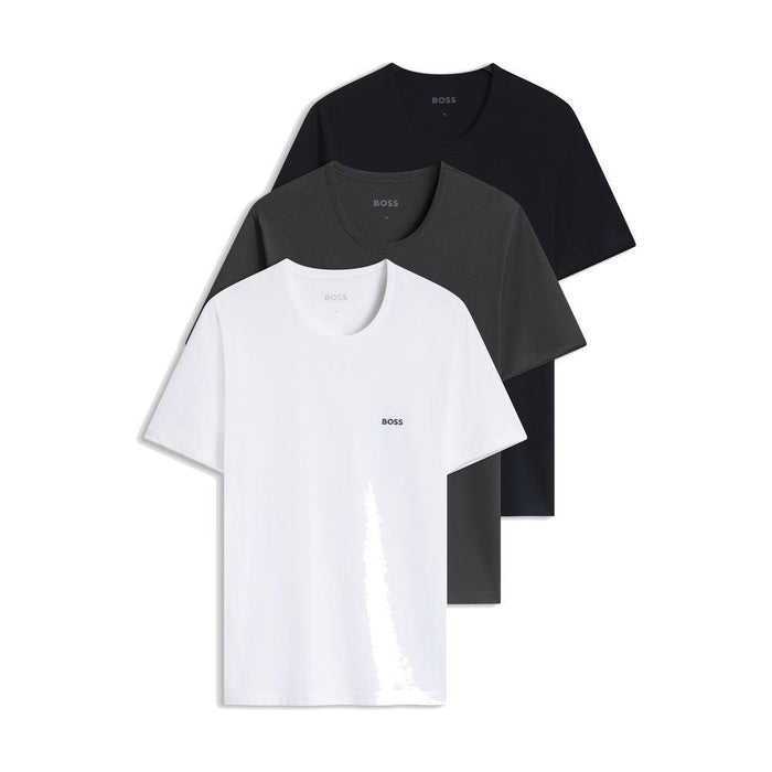BOSS 3 Pack Classic T-Shirts White/Dark Grey/Navy