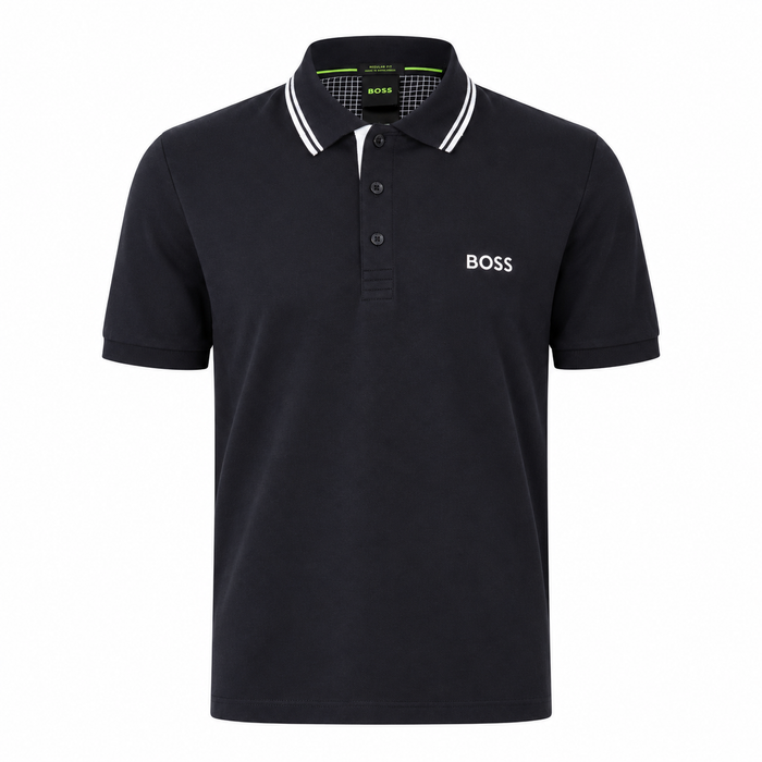 BOSS Paddy Pro Polo Shirt Black/Grey/White