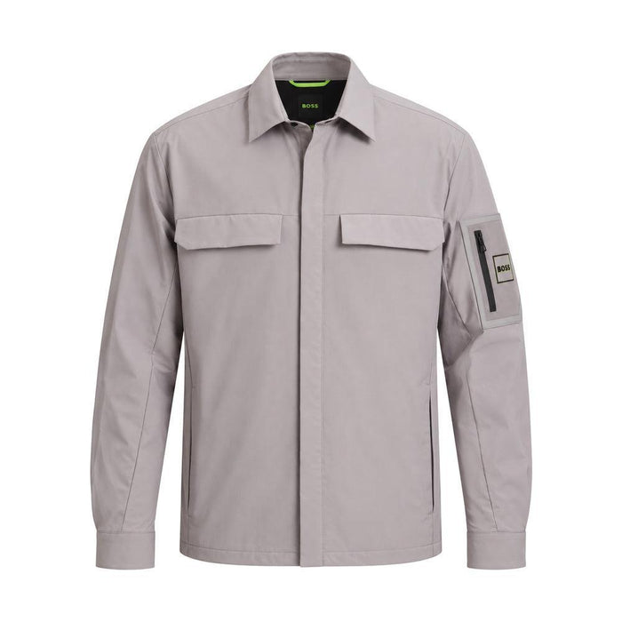 BOSS Tour Overshirt Open Grey