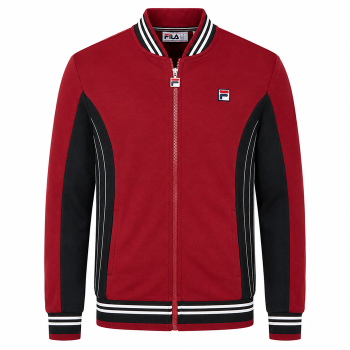 Fila Settanta Baseball Track Top Jacket Sun Dried Tomato/Black/White