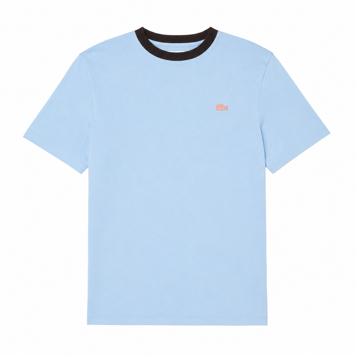 Lacoste Classic Fit Contrast Colour T-Shirt Powder Blue