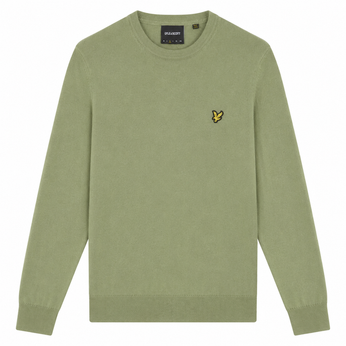 Lyle & Scott Merino Crew Neck Jumper Smoke Olive