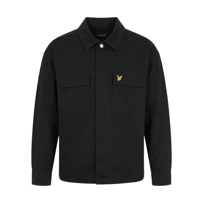 Lyle & Scott Washed Overshirt Jet Black