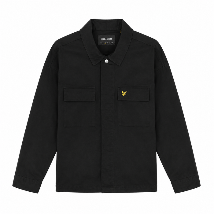 Lyle & Scott Washed Overshirt Jet Black