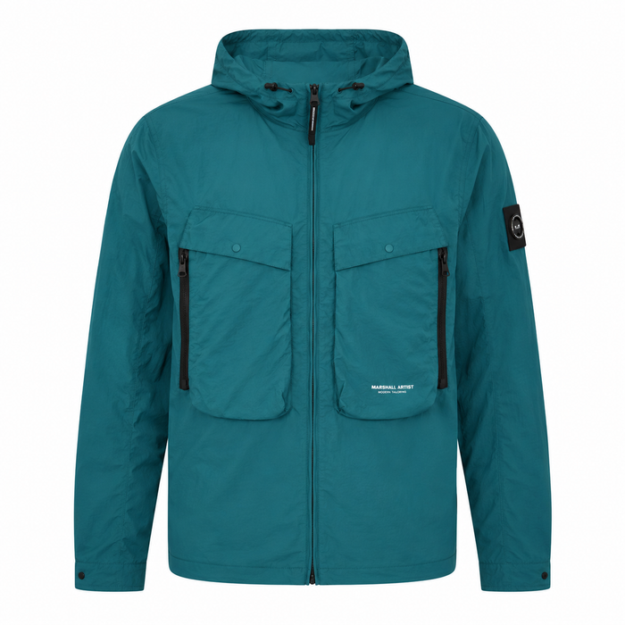 Marshall Artist Amerigo Hooded Overshirt Teal