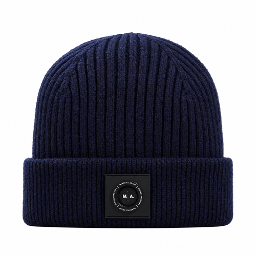 Marshall Artist Siren Cable Knit Beanie Hat Navy