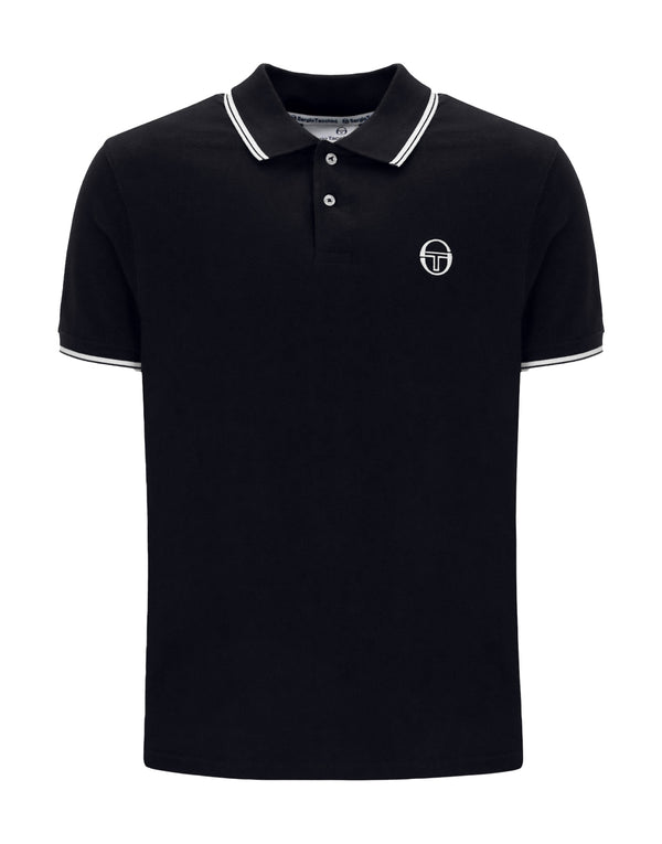 Sergio Tacchini 020 Twin Tipped Polo Shirt Black/White