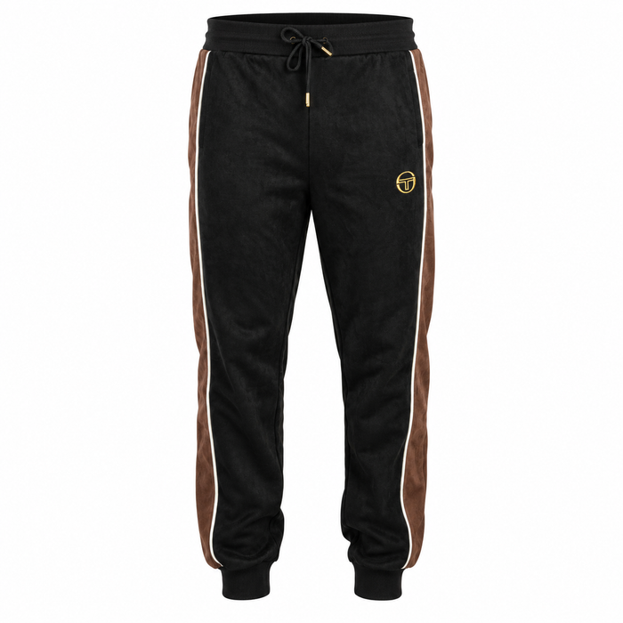 Sergio Tacchini Contrast Suede Track Pant Joggers Black/Potting Soil/Gardenia