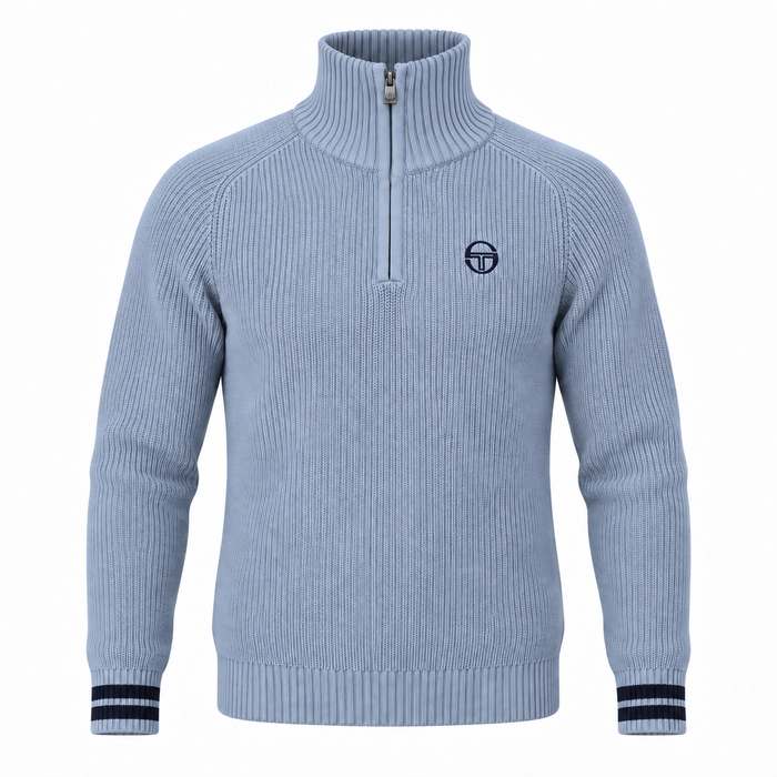 Sergio Tacchini Toledo 1/4 Zip Knitted Jumper Country Blue/Maritime Blue