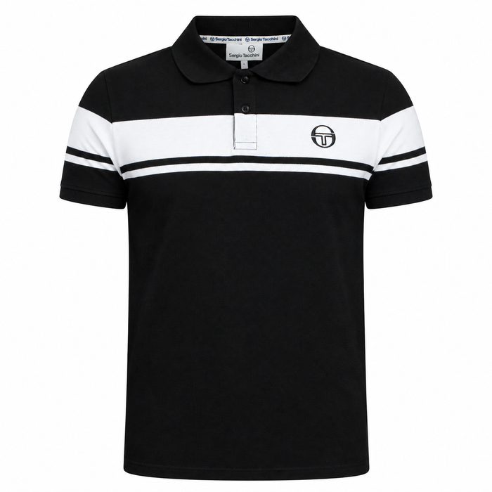 Sergio Tacchini Young Line Polo Shirt Black/White