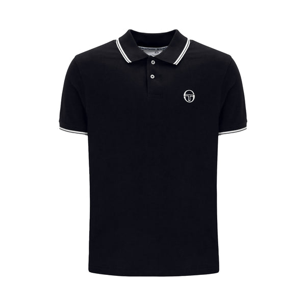 Sergio Tacchini 020 Twin Tipped Polo Shirt Black/White