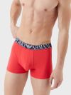 Emporio Armani 2 Pack Endurance Trunk Boxers - Red/Navy