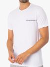 Emporio Armani Lounge 2 Pack Crew T-Shirts - White/Eclipse