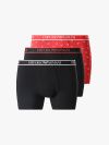 Emporio Armani 3 Pack Boxer Briefs - Black/Red