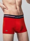 Lacoste 3 Pack Iconic Trunks - Navy/Grey/Red