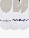 Emporio Armani Calza 3 Pack Ghost Socks - White