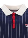 Fila Vintage BB1 Classic Striped Polo Shirt - Fila Navy/Gardenia/Fila Red