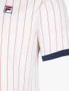 Fila BB1 Classic Striped Polo Shirt - Gardenia/Fila Navy/Fila Red