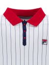 Fila Vintage BB1 Classic Striped Polo Shirt - White/Fila Red/Fila Navy