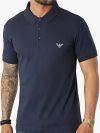 Emporio Armani Beach Jersey Polo Shirt - Navy Blue